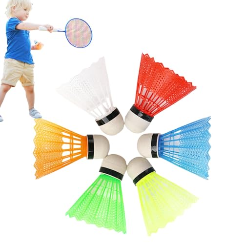 Shenrongtong Badminton-Federbälle,Badmintonball - Buntes Shuttlelock-Set für das Schlagtraining,Bälle Schlagen, üben und trainieren, Badminton, drinnen und draußen, Strandschlägerspiele, Spielplatz, von Shenrongtong