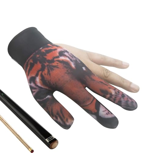 Shenrongtong Pool-Queue-Handschuhe,Billard-Handschuhe, Atmungsaktive 3-Finger-Pool-Handschuhe für die Linke Hand, rutschfeste Sporthandschuhe mit offenen Fingern, verschleißfeste von Shenrongtong