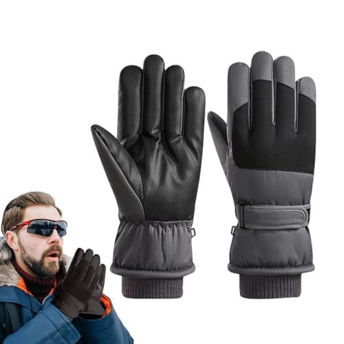 Shenrongtong Winterhandschuhe Damen,wasserdichte Handschuhe für Herren | Warme Schneehandschuhe Skihandschuhe mit berührbarem Bildschirm - Snowboard-Handschuhe für Radfahren, Laufen, Camping, Herren von Shenrongtong