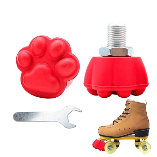 Skate-Stopper, Staustopfen für Rollschuhe - 2X Zehenstopper mit Schraubenschlüssel für Schlittschuhe,Rollschuhbremse, Blockstopper, verstellbare Ersatzteile für den Innen- und von Shenrongtong