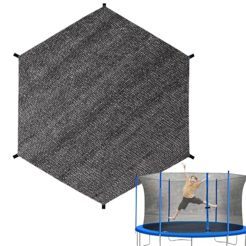 Trampolin-Oberseite, Schwarze Trampolin-Sonnenschutz-Zeltabdeckung, Mesh-Trampolin-Schattenabdeckung, Trampolin-Schutznetz, Trampolin-Überdachung für rundes Trampolin, Outdoor-Sportzubehör von Shenrongtong