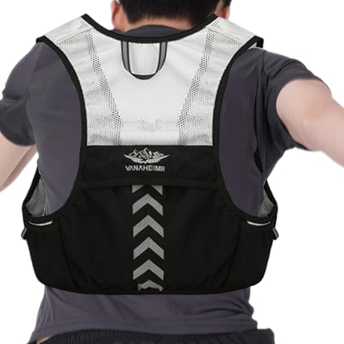 Trinkrucksack, Laufwestentasche - Reflektierender Wasserwesten-Rucksack | Telefonhalter, atmungsaktive Trinkrucksackweste für Trailrunning-Wandern von Shenrongtong