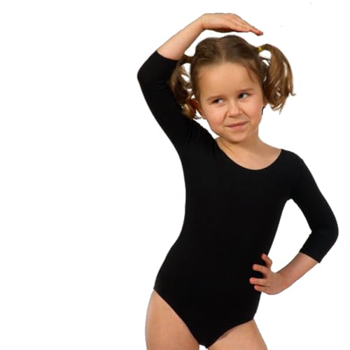 Shepa Mädchen Kinder 3/4 Arm Gymnastikanzug Ballettanzug 152 schwarz von Shepa