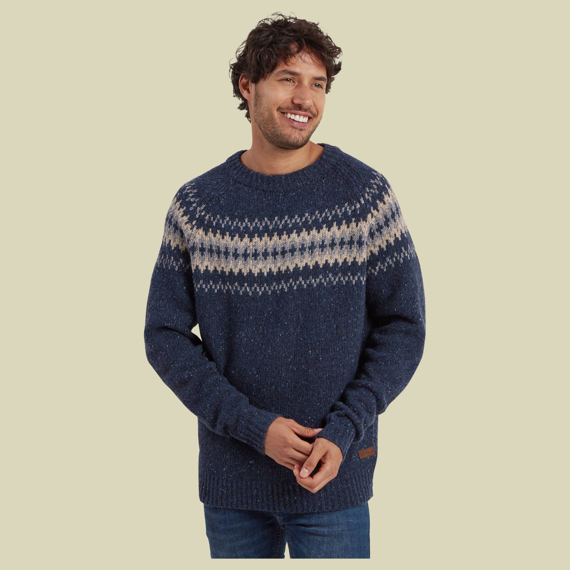 Dumji Crew Sweater Men blau M - rathee multi Dumji Crew Sweater Men blau M - rathee multi von Sherpa