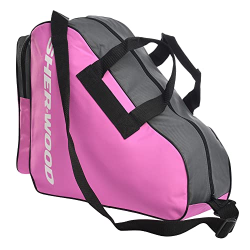 Sherwood Schlittschuhtasche, Inliner-Tasche für Erwachsene und Kinder, Eishockey-Bag, ideal für Rollschuhe und Eislaufschuhe (Rosa) Sherwood Schlittschuhtasche, Inliner-Tasche für Erwachsene und Kinder, Eishockey-Bag, ideal für Rollschuhe und Eislaufschuhe (Rosa) von Sherwood