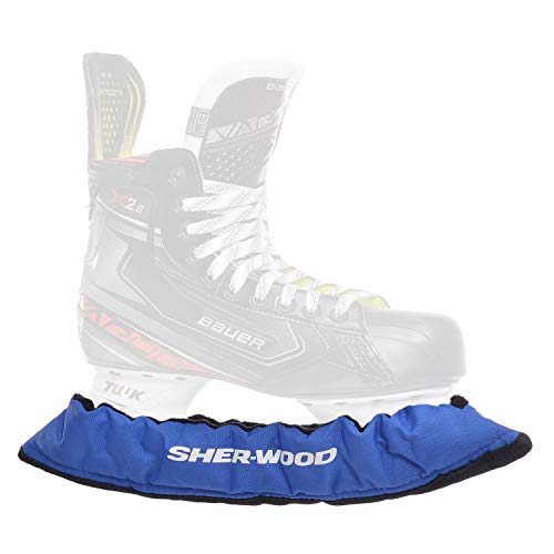 Sherwood Unisex SHER WOOD Junior Pro Eishockey elastische Kufenstr mpfe f r Kinder Eishockey Schlittschuhe 2, blau, Einheitsgröße EU Sherwood Unisex SHER WOOD Junior Pro Eishockey elastische Kufenstr mpfe f r Kinder Eishockey Schlittschuhe 2, blau, Einheitsgröße EU von SHER-WOOD
