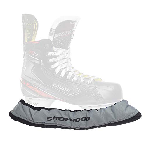 Sherwood Unisex Junior Pro Eishockey elastische Kufenstrümpfe für Kinder Eishockey Schlittschuhe 2, silber, Einheitsgröße EU von Sherwood