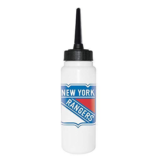 Sherwood NHL Trinkflasche 1000 ml, New York Rangers, Eishockey Trinkflasche, Sportflasche mit NHL Club Logo, biegsamer Silikon-Trinkhalm von Sherwood