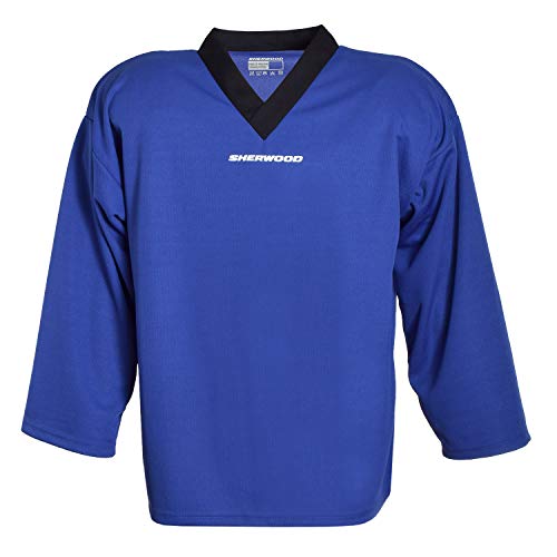 Sherwood Erwachsene Trainingstrikot Sher-Wood Practice Jersey, Blau, L von Sherwood