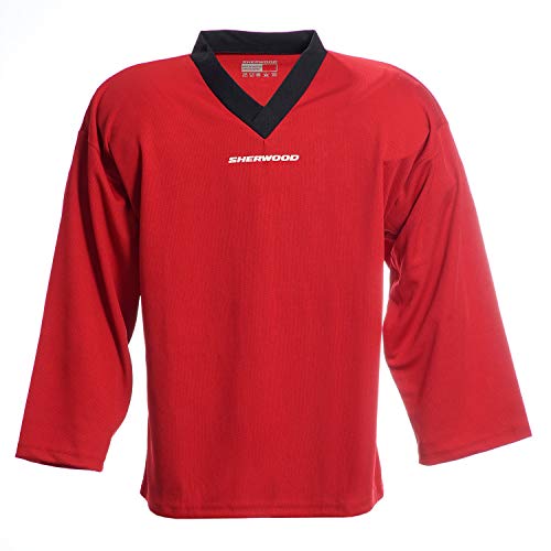 Sherwood Erwachsene Trainingstrikot Sher-Wood Practice Jersey, Rot, XXL von Sherwood