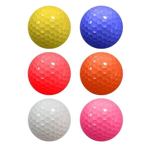 Shienfir 4er-Pack Schaumstoffbälle schlagfester Golfball Luft rauer Bereich zum Üben realistisches Gefühl eingeschränktes Flugtraining Sport elastisch für drinnen und draußen Zufällige Farbe von Shienfir