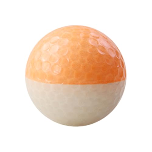 Shienfir Durchscheinender Golfball, grün, Leistung, leicht, einzigartig, in 2 Farben Sortiert, doppellagig für bessere Kontrolle, Zubehör Orange von Shienfir