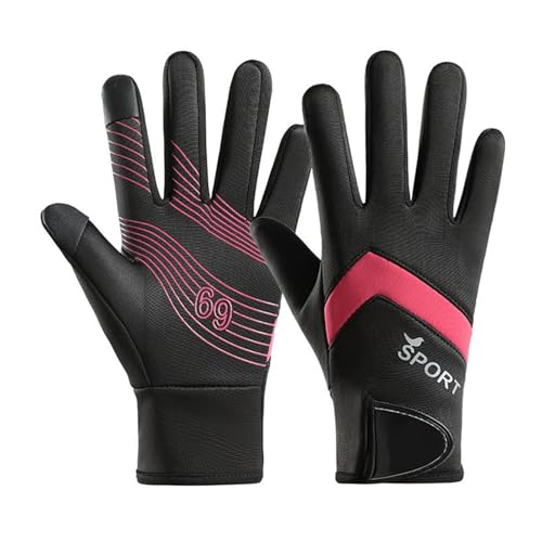 Shienfir Facettenreiche Design-Sporthandschuhe, Winddicht, temperaturbeständig, Winter-Thermo zum Skifahren, Radfahren, Laufen, Snowboarden Rosa von Shienfir