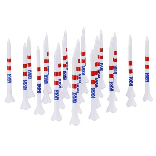 Shienfir Golf-Tee zur Reduzierung der Bodenreibung, Driver-Performance-Spikes, 10/20/50 Stück, unzerbrechliche Kunststoff-Tees, reduziert Seitenspin, USA-Flaggenmuster, lang Weiß 10 pcs Shienfir Golf-Tee zur Reduzierung der Bodenreibung, Driver-Performance-Spikes, 10/20/50 Stück, unzerbrechliche Kunststoff-Tees, reduziert Seitenspin, USA-Flaggenmuster, lang Weiß 10 pcs von Shienfir