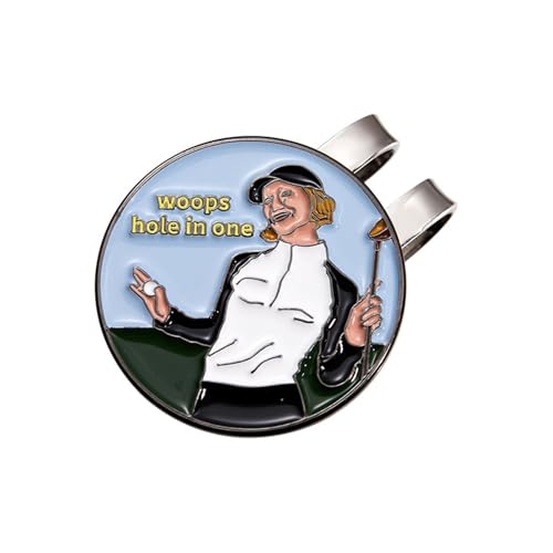 Shienfir Golfhut-Clip, Ballmarker, Golfballmarker, Hutclip, Leichter Golfmarker, magnetischer Hutclip, lustiges Golfzubehör für Damen und Herren, Golfer F von Shienfir