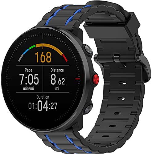 Shieranlee 22mm Kompatibel für Polar grit x Armband，Silikon Uhrenarmbander für Vantage M/M2,Letsfit IW2/Popglory Armband/Blackview BV-X1/BV-SW01/UMIDIGI Uwatch 3S/AGPTEK Armband/COROS Armband von Shieranlee