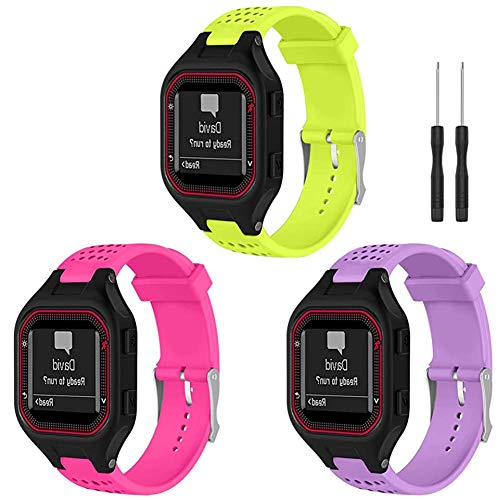 Shieranlee Armband Compatible with Forerunner 25 Small GPS Running Smart Watch,Sport Band Silikon Ersatzzubehör Armbänder Kompatibel für Forerunner 25 Small GPS Fitness Tracker with Adapter Tools von Shieranlee