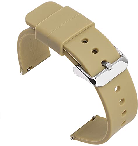 Shieranlee Silicone 14MM Silikon Uhrenarmband mit Edelstahl Silberne Schnalle, Schnellverschluss Shieranlee Silicone 14MM Silikon Uhrenarmband mit Edelstahl Silberne Schnalle, Schnellverschluss von Shieranlee