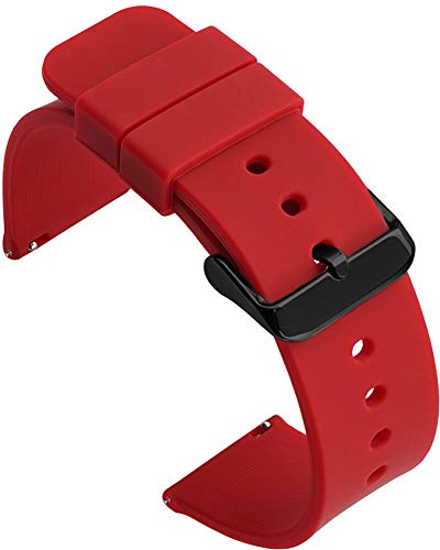 Shieranlee Silicone 14MM Silikon Uhrenarmband mit Edelstahl Silberne Schnalle, Schnellverschluss von Shieranlee