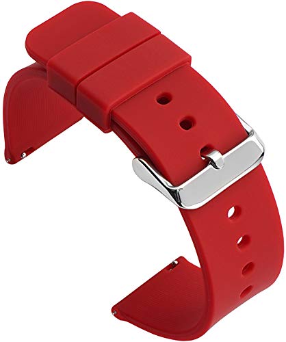 Shieranlee Silicone 16MM Silikon Uhrenarmband mit Edelstahl Silberne Schnalle für Fossil Q Accomplice,Carlie, Harper, Neely; Moto 360 2nd Gen Women's 42mm,Huawei B5 Shieranlee Silicone 16MM Silikon Uhrenarmband mit Edelstahl Silberne Schnalle für Fossil Q Accomplice,Carlie, Harper, Neely; Moto 360 2nd Gen Women's 42mm,Huawei B5 von Shieranlee