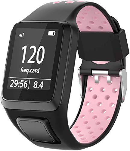 Shieranlee Uhrenarmband kompatibel for Tomtom Watch, Uhrenarmband Silikon Uhrenbänder für Tomtom Runner 2/ Runner 3/ Spark/Golfer 2 Sports GPS Running Smartwatch von Shieranlee