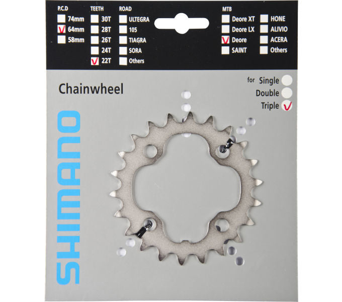 SHIMANO Kettenblatt DEORE FC-M531, FC-M532, FC-M533, FC-M542 22 Zähne SHIMANO Kettenblatt DEORE FC-M531, FC-M532, FC-M533, FC-M542 22 Zähne von Shimano