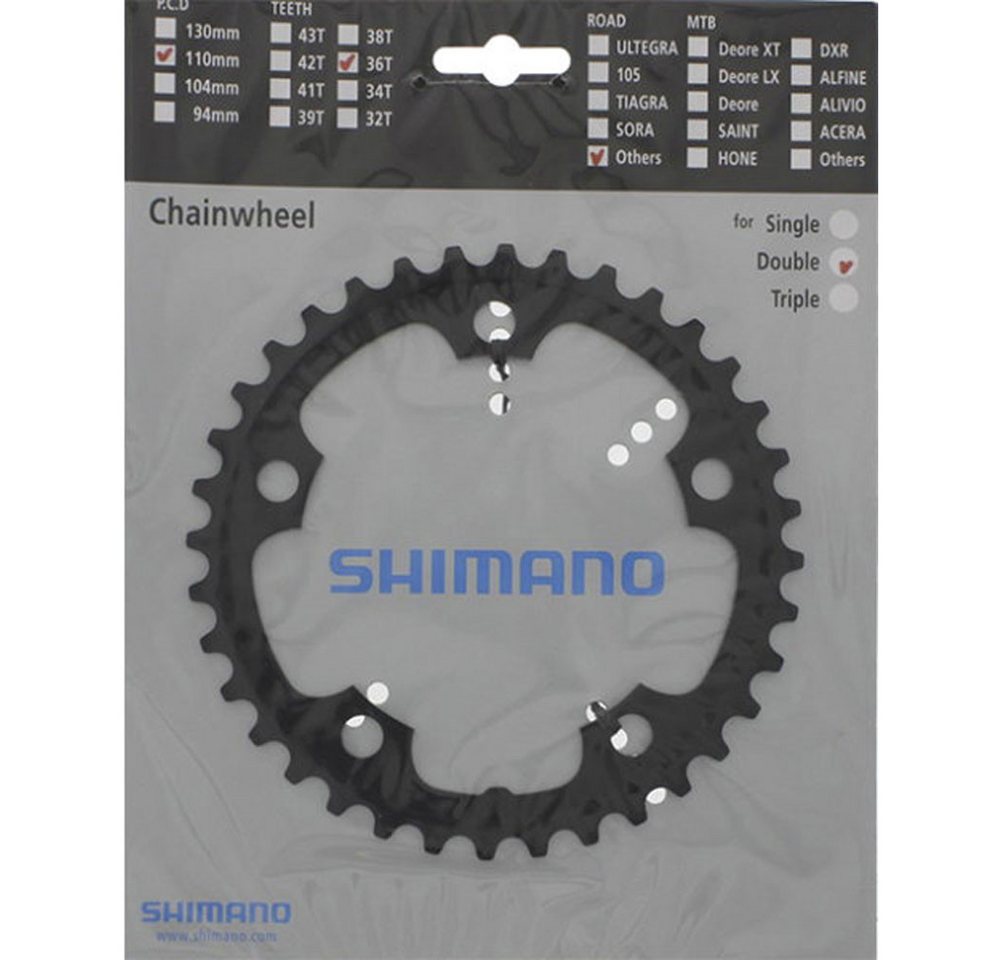 Shimano Fahrradkette SHIMANO Kettenblätter Road FC-CX50 36 Zähne 110mm Aluminium schwarz Fa Shimano Fahrradkette SHIMANO Kettenblätter Road FC-CX50 36 Zähne 110mm Aluminium schwarz Fa von Shimano