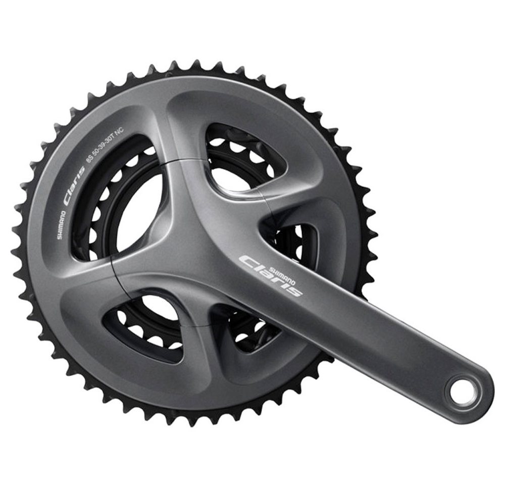 Shimano Fahrradkurbel SHIMANO Kurbelgarnitur CLARIS FC-R2030 175mm 50-39-30Z. 3x8f. grau Fah Shimano Fahrradkurbel SHIMANO Kurbelgarnitur CLARIS FC-R2030 175mm 50-39-30Z. 3x8f. grau Fah von Shimano