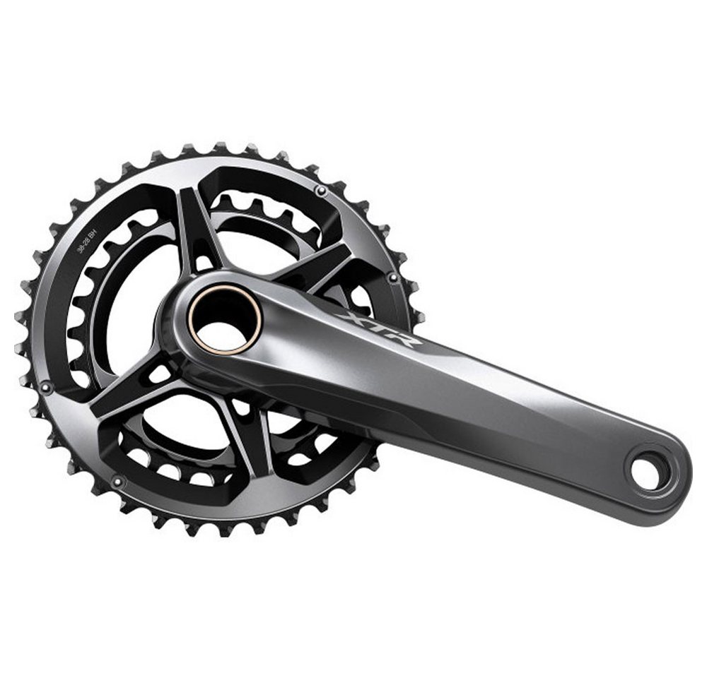 Shimano Fahrradkurbel SHIMANO Kurbelgarnitur XTR FC-M9100-2 175mm 38-28Z. 2x12f. Schwarz/Ant von Shimano