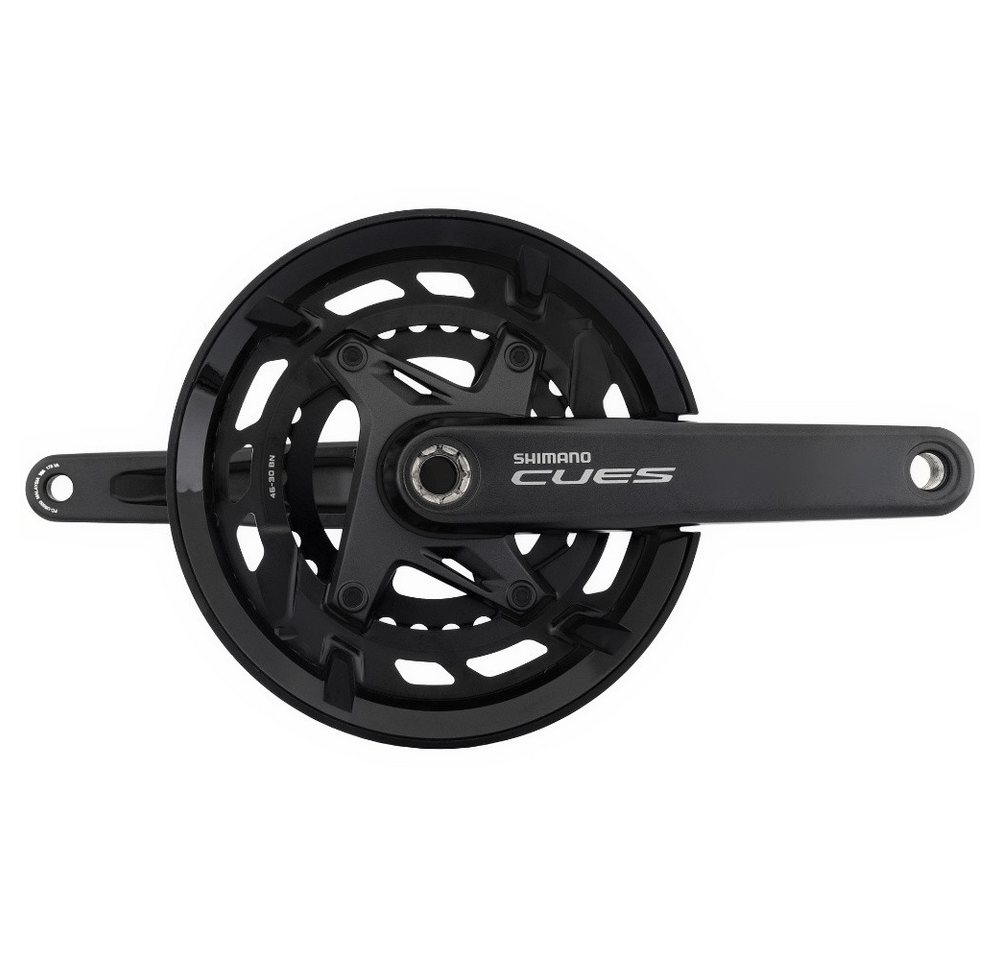 Shimano Fahrradkurbel Shimano Kettenradgarnitur CUES" FC-U6000-2 175mm Kurbellänge schwarz von Shimano