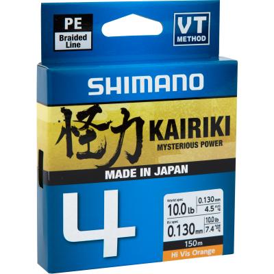 Shimano Kairiki 4 150M Hi-Vis Orange 0,160mm/8,1Kg von Shimano