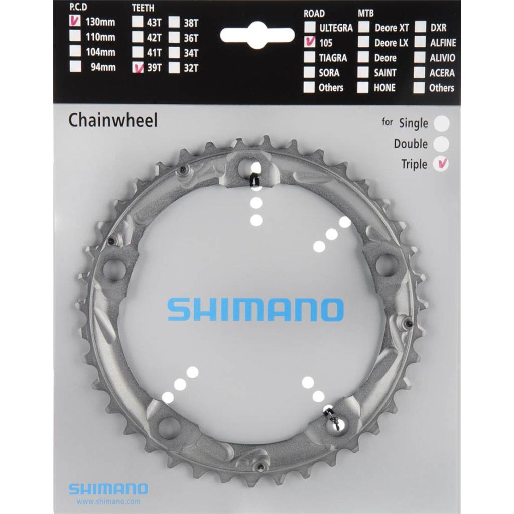 Shimano Kettenblatt 39Z.5703 3f. Silb. Shimano Kettenblatt 39Z.5703 3f. Silb. von Shimano