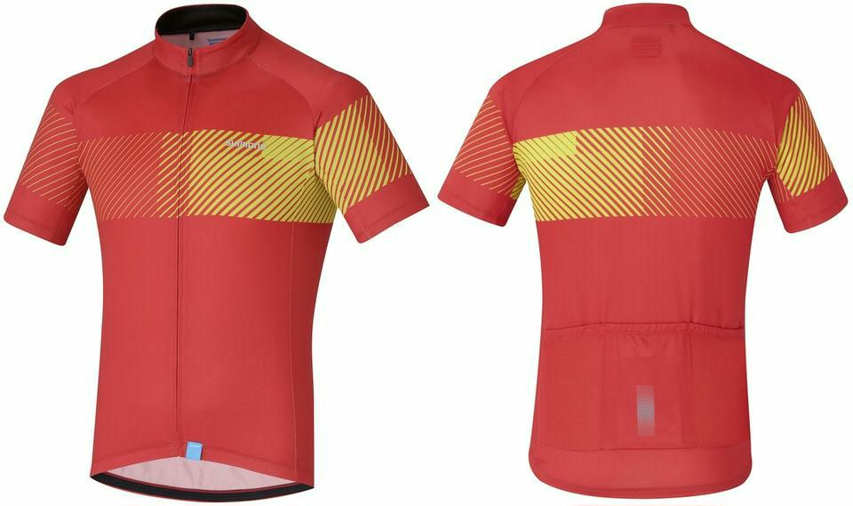 Trikot Shimano Climbers Jersey Herren S, rot/gelb von Shimano