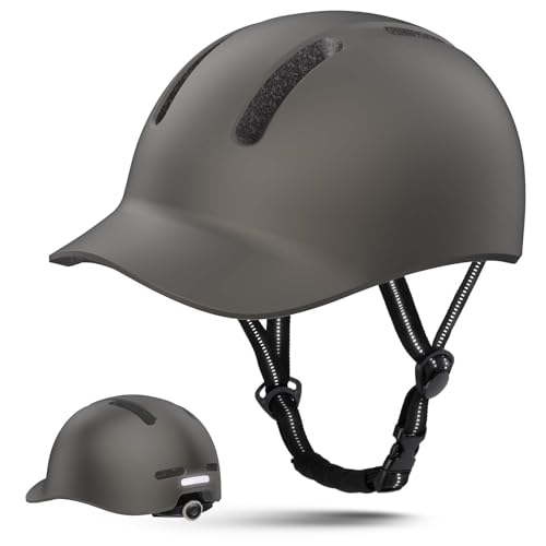 Shinmax Fahrradhelm für Damen und Herren, Einstellbarer Helm mit Visier & Sonnenschutz, Leicht & Belüftet für Urban Pendler Stadt & Rennrad (Titanium Grau, L:55-60cm) Shinmax Fahrradhelm für Damen und Herren, Einstellbarer Helm mit Visier & Sonnenschutz, Leicht & Belüftet für Urban Pendler Stadt & Rennrad (Titanium Grau, L:55-60cm) von Shinmax