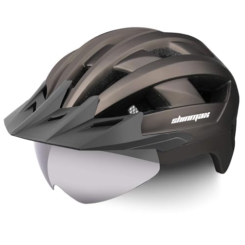 Shinmax Fahrradhelm für Herren Damen MTB Fahrradhelm mit LED USB Rücklicht Radhelm mit Visier Magnetischem Abnehmbarem Schutzbrille Mountainbike Helm Fahrradhelme Einstellbarer 57-62 cm Shinmax Fahrradhelm für Herren Damen MTB Fahrradhelm mit LED USB Rücklicht Radhelm mit Visier Magnetischem Abnehmbarem Schutzbrille Mountainbike Helm Fahrradhelme Einstellbarer 57-62 cm von Shinmax