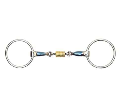 Shires Blauer Sweet Iron loser Ring mit Rollverbindung, Edelstahl/Blau, 12,7 cm, Einheitsgröße, Messing Eisen Metall Shires Blauer Sweet Iron loser Ring mit Rollverbindung, Edelstahl/Blau, 12,7 cm, Einheitsgröße, Messing Eisen Metall von Shires