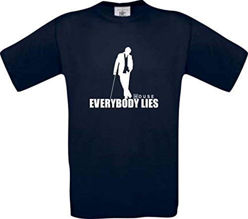 Dr House Everybody Lies Kult T-Shirt S-XXL, Blau, M von Shirt-Instyle