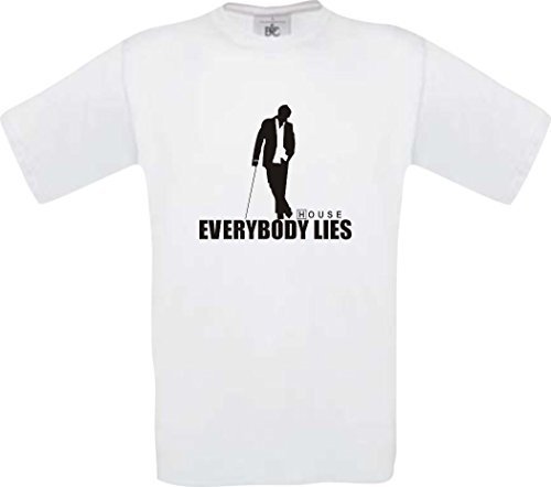 Dr House Everybody Lies Kult T-Shirt S-XXL, Weiß, L Dr House Everybody Lies Kult T-Shirt S-XXL, Weiß, L von Shirt-Instyle