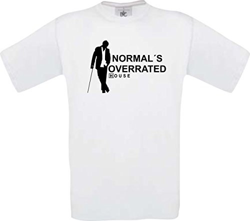 Dr House Normal´s Overrated Kult T-Shirt S-XXL, Weiß, S Dr House Normal´s Overrated Kult T-Shirt S-XXL, Weiß, S von Shirtinstyle