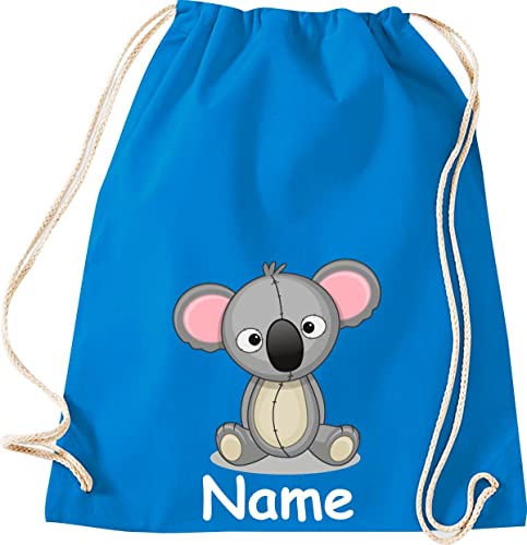 ShirtInStyle Gym Sack Kinder Turnbeutel Tiere Koala mit Wunschnamen, Beutel Tasche Hort Kita, Farbe Sapphire ShirtInStyle Gym Sack Kinder Turnbeutel Tiere Koala mit Wunschnamen, Beutel Tasche Hort Kita, Farbe Sapphire von ShirtInStyle
