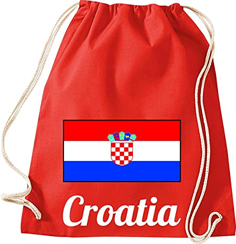 ShirtInStyle Gym Sack Turnbeutel Beutel Tasche Rucksack Land Croatia Kroatien, Farbe Rot ShirtInStyle Gym Sack Turnbeutel Beutel Tasche Rucksack Land Croatia Kroatien, Farbe Rot von ShirtInStyle