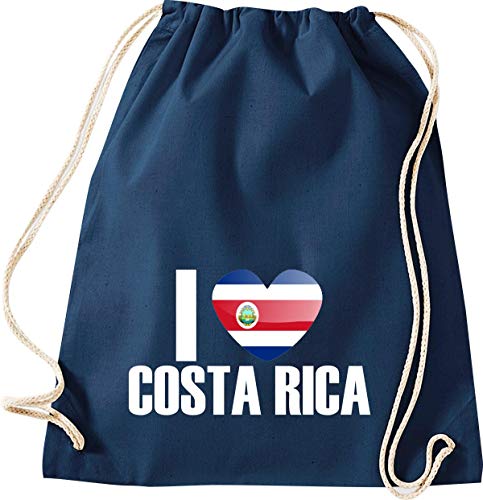 ShirtInStyle Gym Sack Turnbeutel I Love Costa Rica, Land, Urlaub Heimat Familie Länder, Farbe Blau ShirtInStyle Gym Sack Turnbeutel I Love Costa Rica, Land, Urlaub Heimat Familie Länder, Farbe Blau von ShirtInStyle