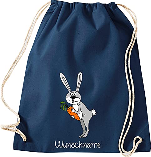 ShirtInStyle Kinder Turnbeutel, lustige Tiere Hase Häschen mit Wunschnamen, Kinder, Tiere Zoo Kindertag Beutel, Farbe blau ShirtInStyle Kinder Turnbeutel, lustige Tiere Hase Häschen mit Wunschnamen, Kinder, Tiere Zoo Kindertag Beutel, Farbe blau von ShirtInStyle