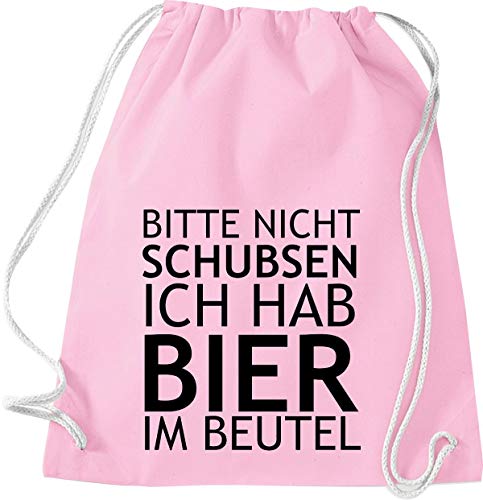ShirtInStyle Turnbeutel, Bitte Nicht Schubsen Ich Hab Bier Im Beutel Gym Sack Tasche Beutel, Farbe Rosa ShirtInStyle Turnbeutel, Bitte Nicht Schubsen Ich Hab Bier Im Beutel Gym Sack Tasche Beutel, Farbe Rosa von ShirtInStyle