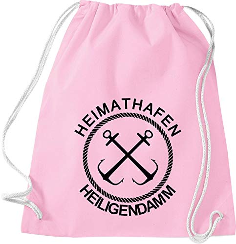 ShirtInStyle Turnbeutel, Heimathafen Heiligendamm Sprüche Spruch, Gym Sack Tasche Beutel, Urlaub See Hafen Strand Familie, Farbe Rosa ShirtInStyle Turnbeutel, Heimathafen Heiligendamm Sprüche Spruch, Gym Sack Tasche Beutel, Urlaub See Hafen Strand Familie, Farbe Rosa von ShirtInStyle