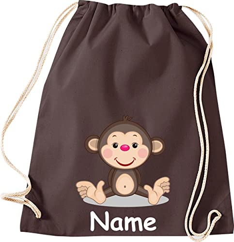 ShirtInStyle Turnbeutel, Tiere AFFE mit Wunschnamen, Kinder, Stoffbeutel, Kinderrucksack, Jute, Gymsack, Farbe braun ShirtInStyle Turnbeutel, Tiere AFFE mit Wunschnamen, Kinder, Stoffbeutel, Kinderrucksack, Jute, Gymsack, Farbe braun von ShirtInStyle