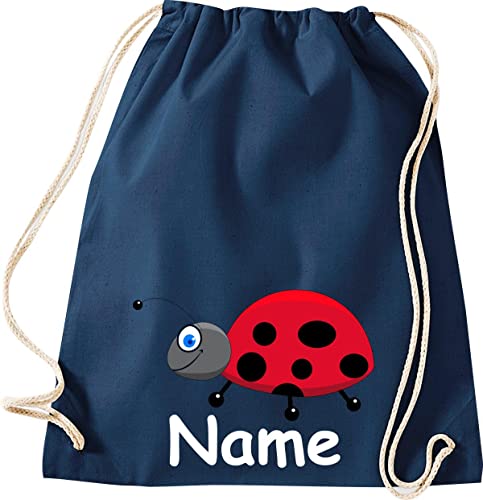 ShirtInStyle Turnbeutel, Tiere Marienkäfer mit Wunschnamen, Kinder, Stoffbeutel, Kinderrucksack, Jute, Gymsack, Farbe Blau ShirtInStyle Turnbeutel, Tiere Marienkäfer mit Wunschnamen, Kinder, Stoffbeutel, Kinderrucksack, Jute, Gymsack, Farbe Blau von ShirtInStyle