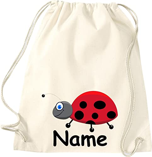 ShirtInStyle Turnbeutel, Tiere Marienkäfer mit Wunschnamen, Kinder, Stoffbeutel, Kinderrucksack, Jute, Gymsack, Farbe Natur ShirtInStyle Turnbeutel, Tiere Marienkäfer mit Wunschnamen, Kinder, Stoffbeutel, Kinderrucksack, Jute, Gymsack, Farbe Natur von ShirtInStyle
