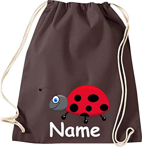 ShirtInStyle Turnbeutel, Tiere Marienkäfer mit Wunschnamen, Kinder, Stoffbeutel, Kinderrucksack, Jute, Gymsack, Farbe braun ShirtInStyle Turnbeutel, Tiere Marienkäfer mit Wunschnamen, Kinder, Stoffbeutel, Kinderrucksack, Jute, Gymsack, Farbe braun von ShirtInStyle