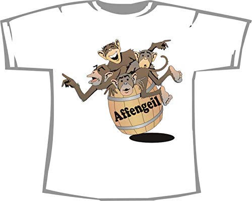 Affengeil; T-Shirt weiß, Gr. L Affengeil; T-Shirt weiß, Gr. L von ShirtShop-Saar